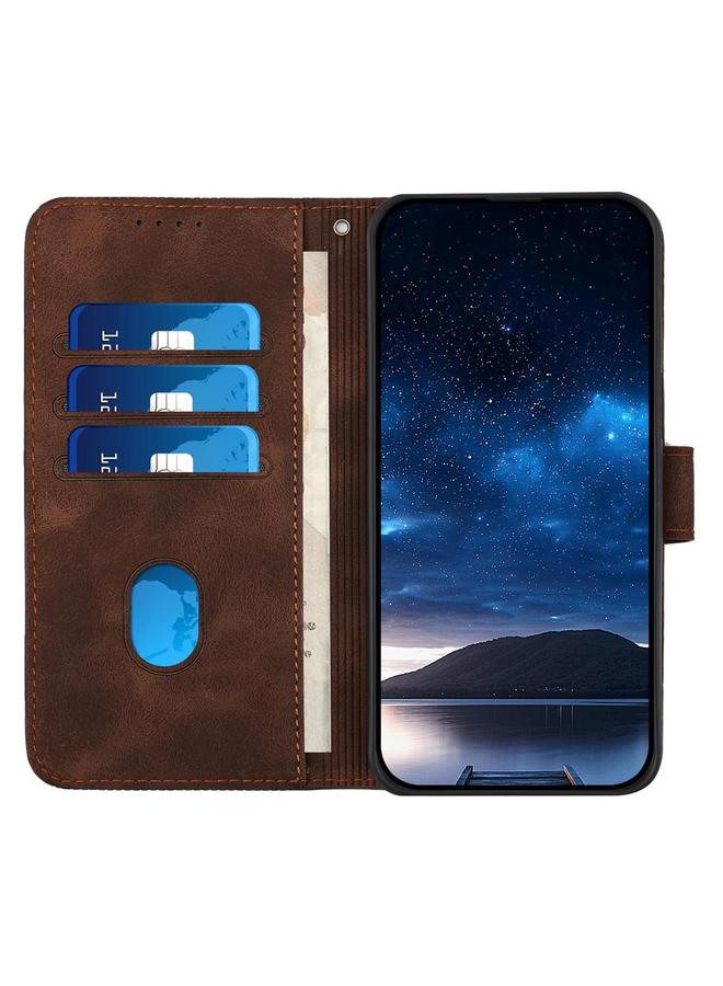 S-TOP Case For Infinix Hot 50 Pro 4G Grid Butterfly Embossed Pattern Leather Phone Case with Lanyard - Image 3