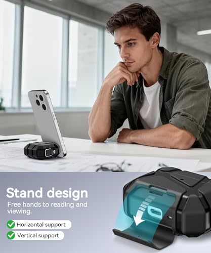 TNSNK for AirPods Pro 3rd Case (2025 New),Secure Lock & Phone Stand Design Compatible with Airpods Pro 3 Generation Cover with Cleaner Kit-Balck - Image 4