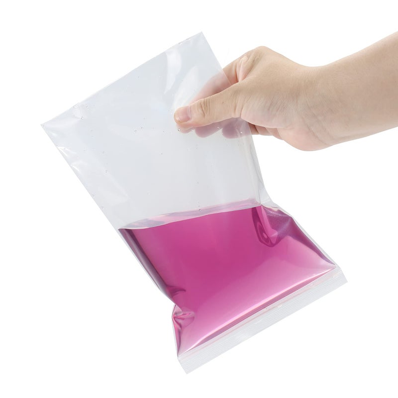 Macoota 100PCS 6" x 9" Thick 3 Mil Clear Zip Seal Lock Poly Bags Reclosable Plastic Bags With Zipper for Photo Cards Envelopes Snacks Seeds Storage - Image 5