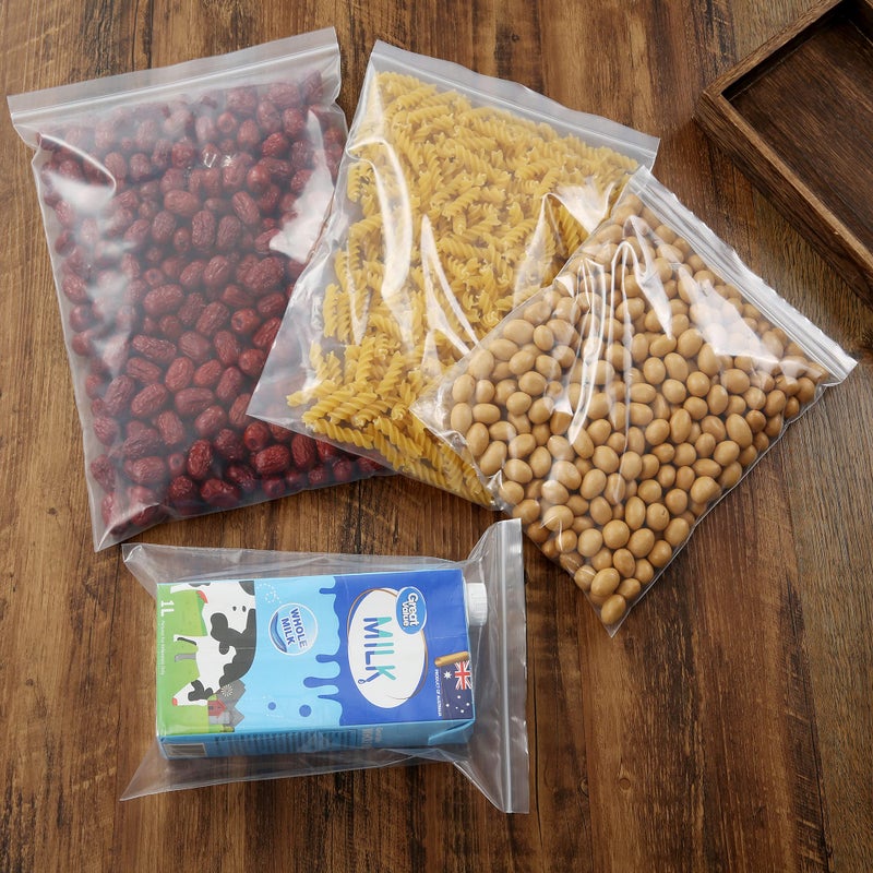 Macoota 100PCS 6" x 9" Thick 3 Mil Clear Zip Seal Lock Poly Bags Reclosable Plastic Bags With Zipper for Photo Cards Envelopes Snacks Seeds Storage - Image 4