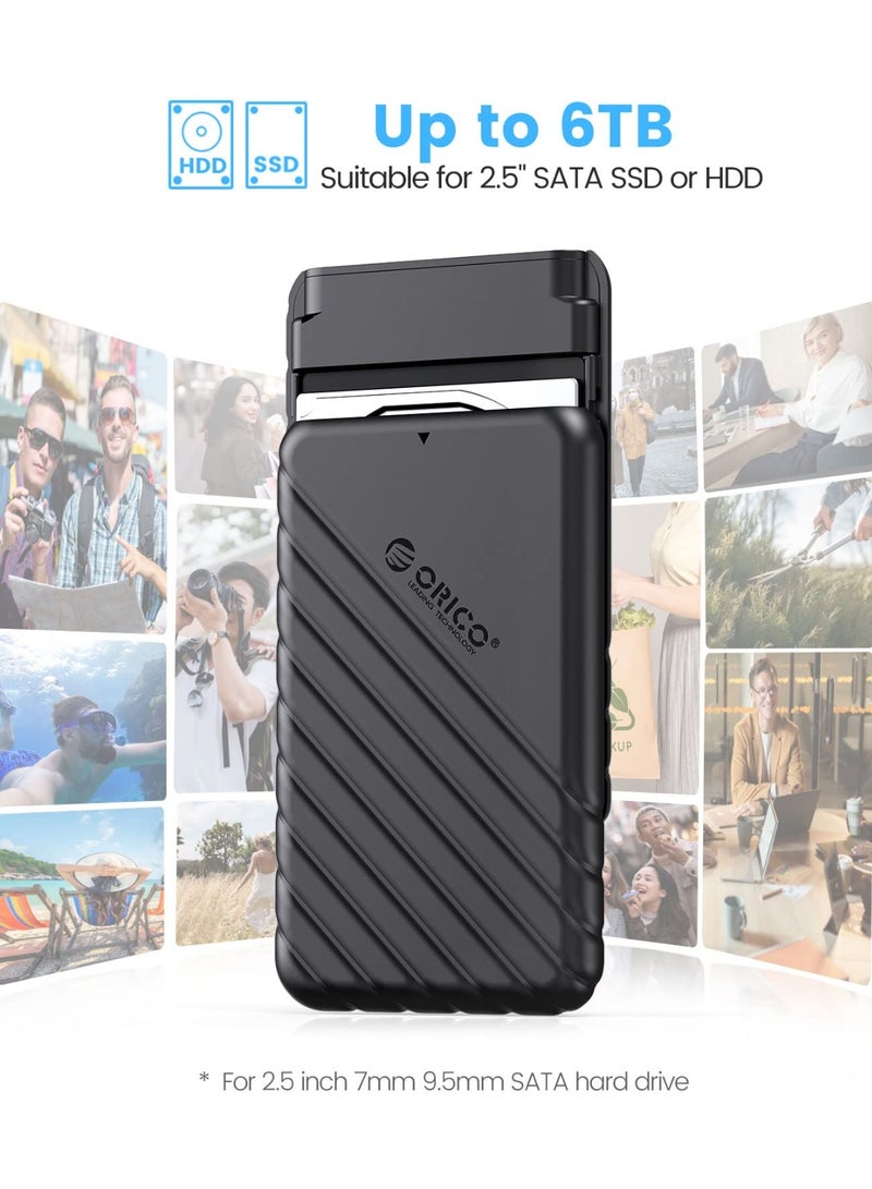 Orico ORICO 2.5 inch External Hard Drive Enclosure USB 3.0 to SATA III for 7mm and 9.5mm SATA HDD SSD 25PW1-U3 + 2189U3  - Image 3