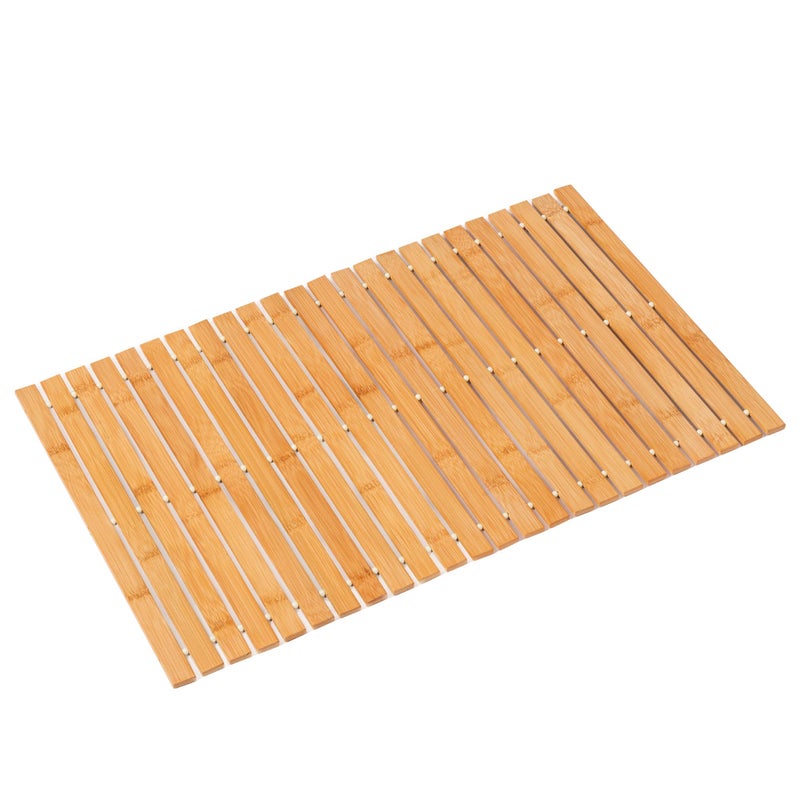 Bamboo Bath Mat Bathroom Rugs Floor Wood Shower Bathtub Waterproof Non Slip Accessories 16x24 Inch Easy to Clean Natural Bamboo 1 pc