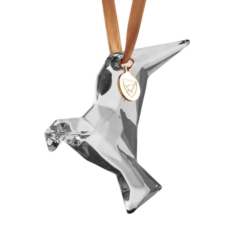 Orrefors Homage Dove Ornament  40th Anniversary Edition Clear Crystal Christmas Ornament Elegant Tree Hanging Decoration  Seasonal Collectible Keepsake in Celebration of Tradition  Design