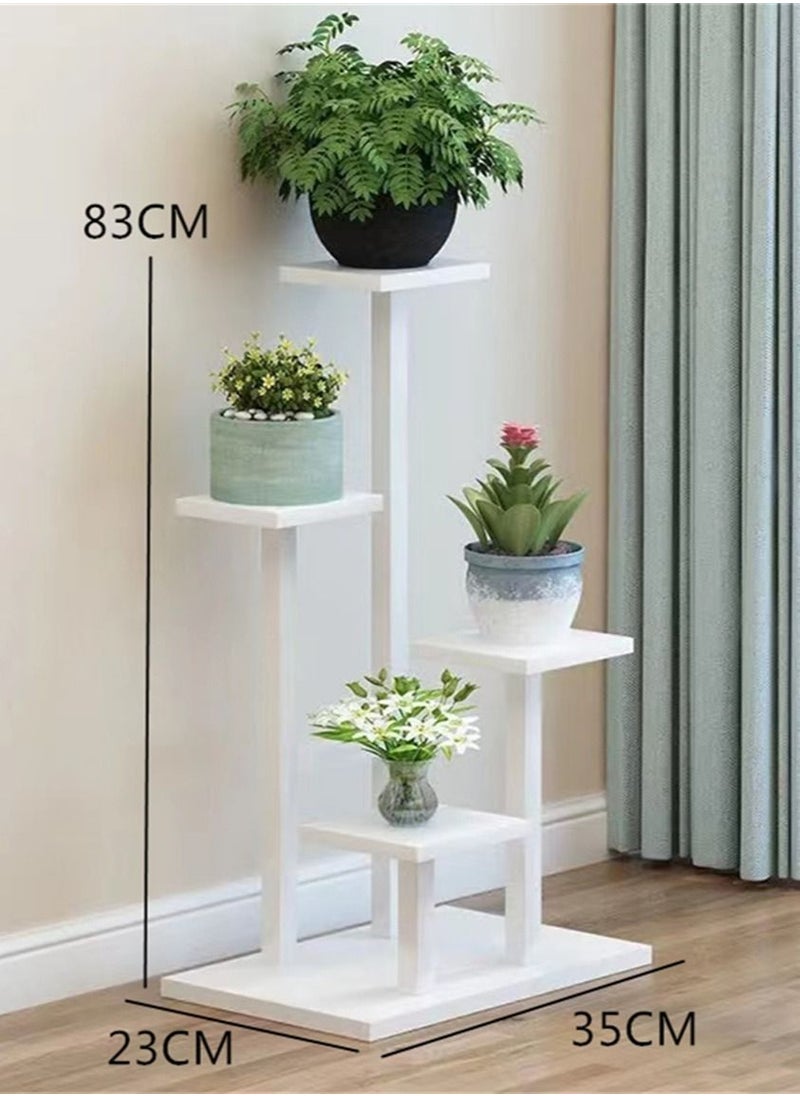 Kutis - Flowers Pot Plant Flower Display Stand Painted Steel White 83 x 35 x 23 Centimeter - Image 1