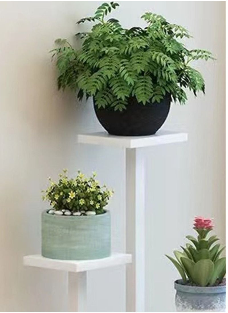 Kutis - Flowers Pot Plant Flower Display Stand Painted Steel White 83 x 35 x 23 Centimeter - Image 1