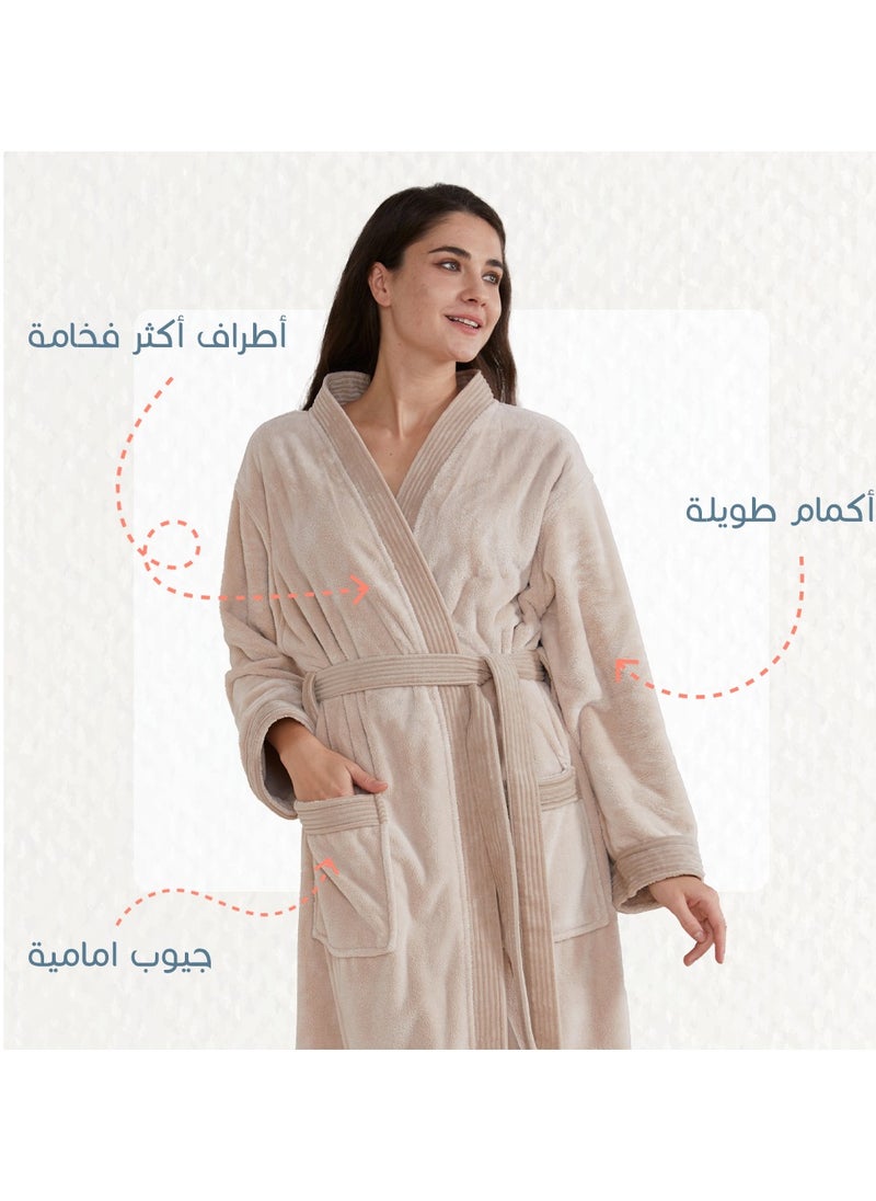 Reefi Reefi Modern Robe - Beige  - Image 4