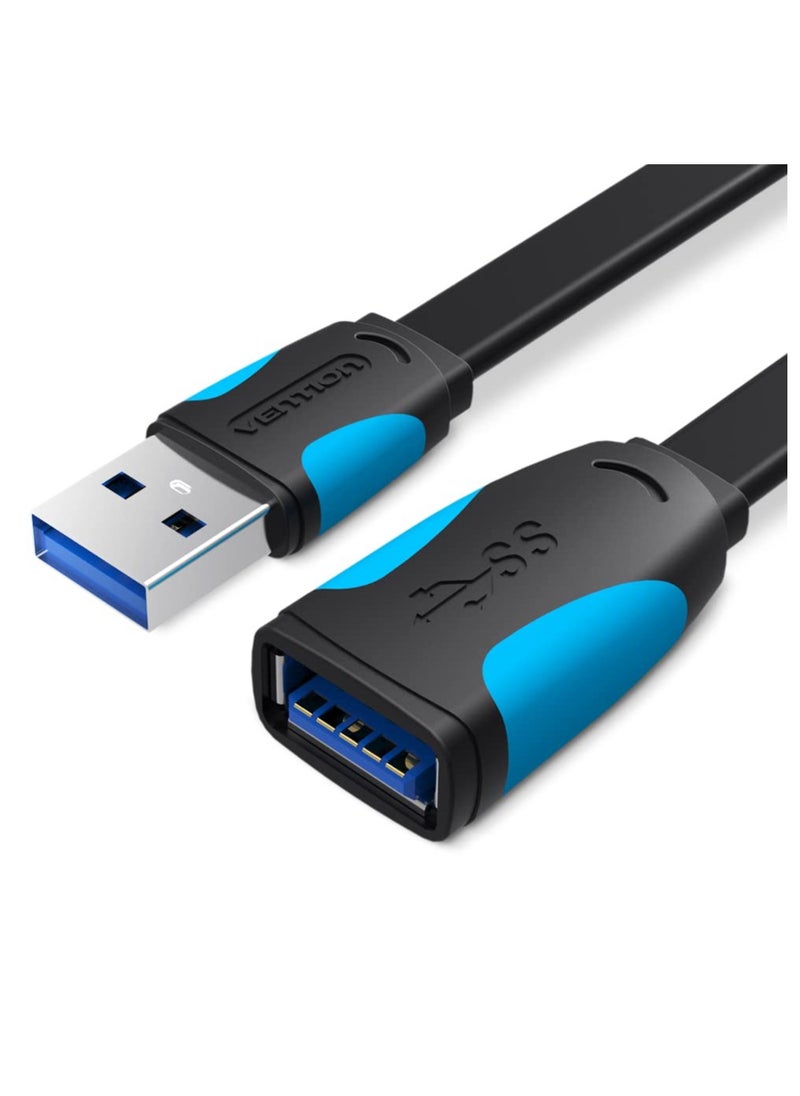 VENTION - Flat Usb 3.0 Tinned Copper Cable Super Speed Up to 5 Gbps Transmission Usb3.0 Extension 1 Meter - Image 1