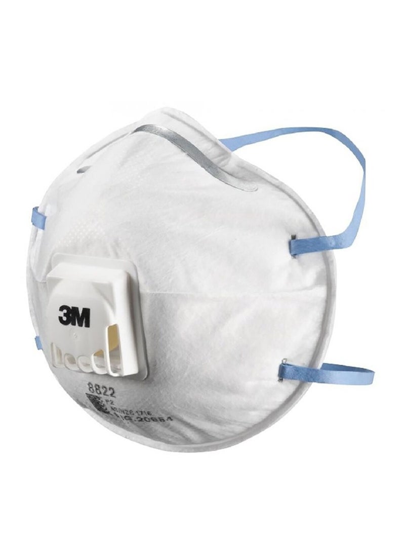3M 3-Piece Adjustable Straps and Nose Clip Valved Respiratory Mask Set White 0.225 x 0.09 x 0.24 cm UU008319442  - Image 2