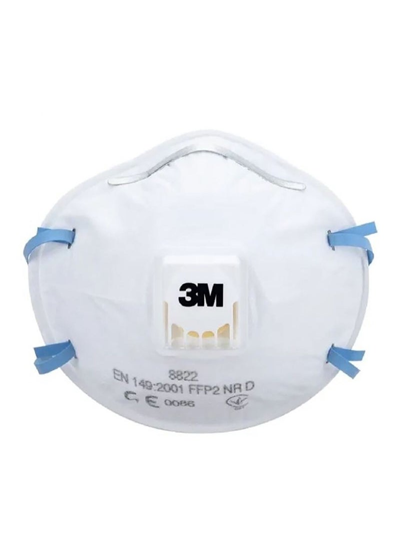 3M 3-Piece Adjustable Straps and Nose Clip Valved Respiratory Mask Set White 0.225 x 0.09 x 0.24 cm UU008319442  - Image 1