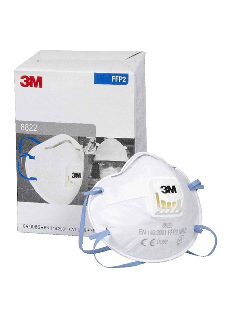 3M 3-Piece Adjustable Straps and Nose Clip Valved Respiratory Mask Set White 0.225 x 0.09 x 0.24 cm UU008319442  - Image 3