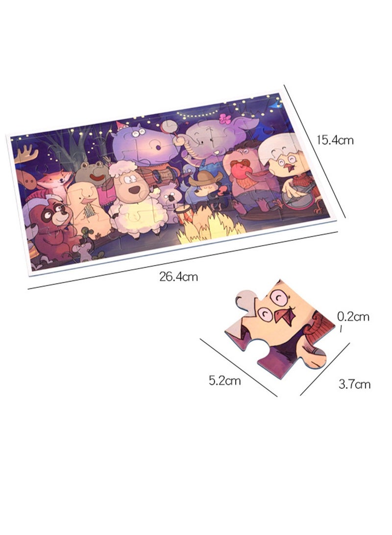 Jungle Animals 28-Piece Mini Puzzle – Fun Educational Puzzle for Kids – 15x26cm Completed Size - Image 3