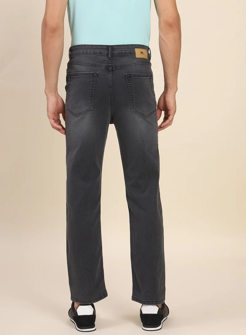 Dennis Lingo Slim Fit Grey Men's Jeans with Button & Zip Closure