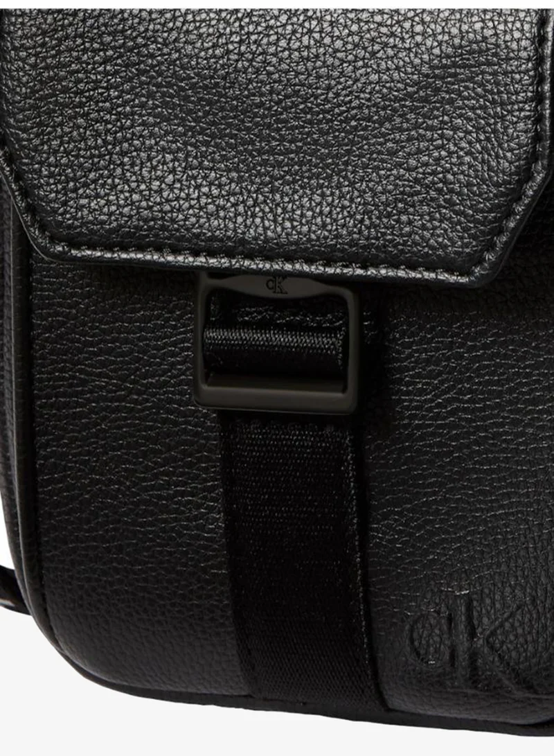 CALVIN KLEIN Black / White Webbing Webbing Strap Slim Reporter for Men | Best Price UAE