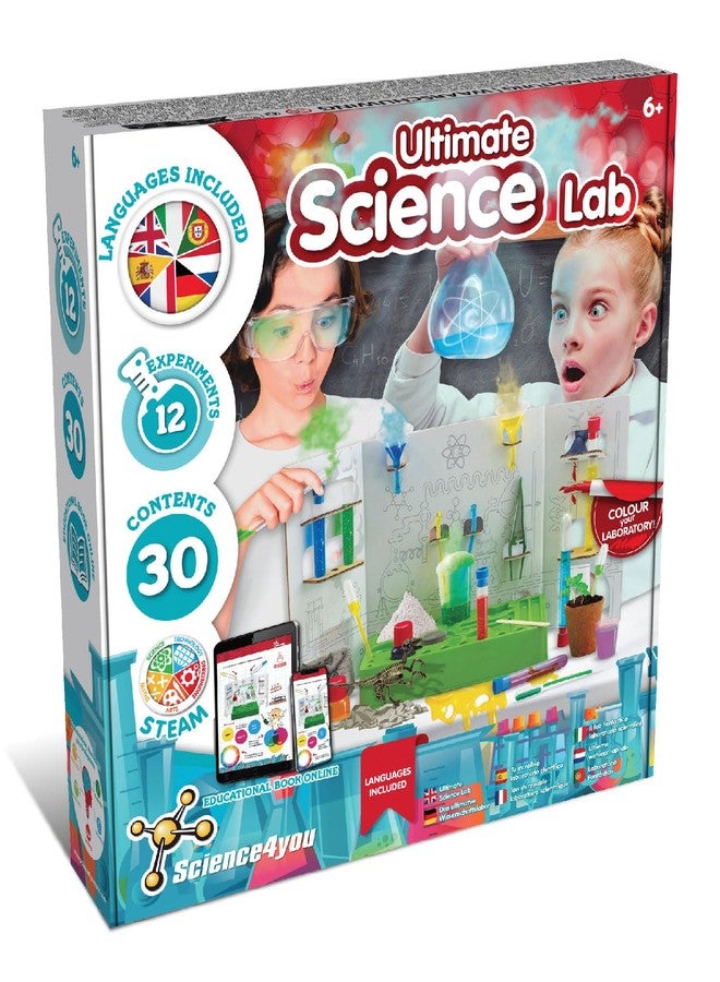 Science4you Science Lab for Kids - Science Kit with Experiments for Kids Age 6-8+, Chemistry Set to Create Crazy Dough, Colourful Explosions and Much More, Stem Toy and Gift for Boys and Girls Age 6+ - Image 1
