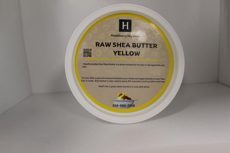 HalalEveryDay Raw Unrefined Grade A Soft and Smooth Yellow African Shea Butter from Ghana Amazing quality and consistency comes in a 16 oz Jar Total weight approximately 14 oz