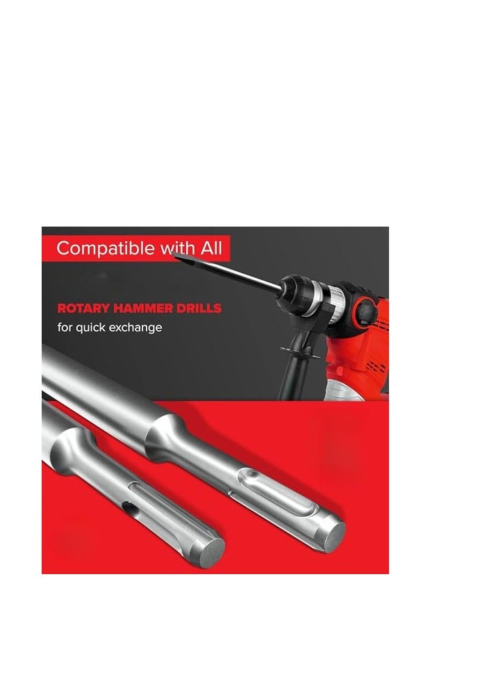 LAMAY 4 Pcs Chisel Set, Stone Splitter Tools Tile Chisel, Storage Case Rotary Hammer Dril Bit Wedge For Masonry Concrete Brick Stone Volcanic Rocks - Image 4