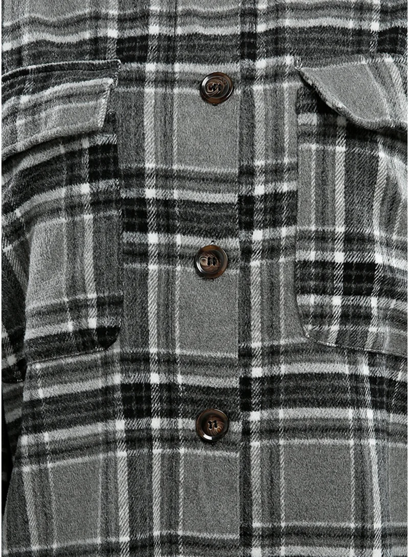 London Rag  London Rag Oversized Flannel Plaid Shirt for Women | Best Price UAE
