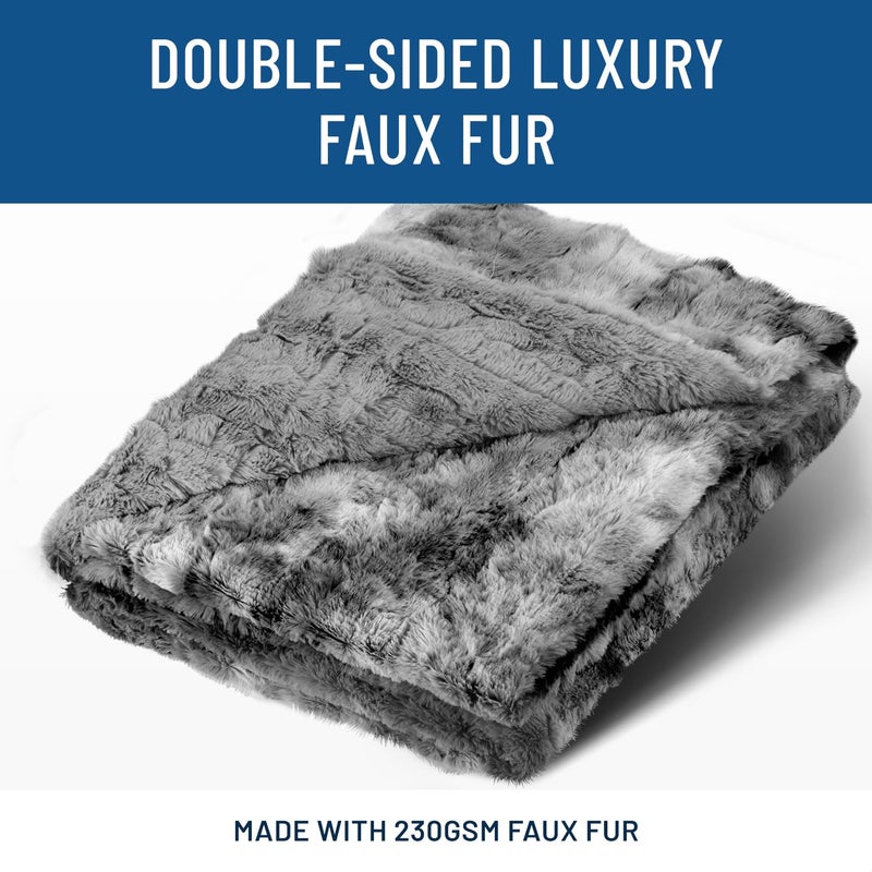 Everlasting Comfort Faux Fur Throw Blanket - Soft, Fluffy, Fuzzy, Plush, Thick, Minky Throws - Image 2