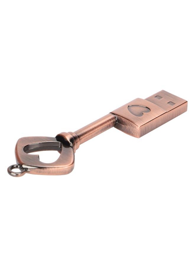 Thoraya USB Flash Memory Stick High Speed Flash Drive Flash Drive Vintage Metal Love Heart Key Shape Thumb Drive 16GB  - Image 4