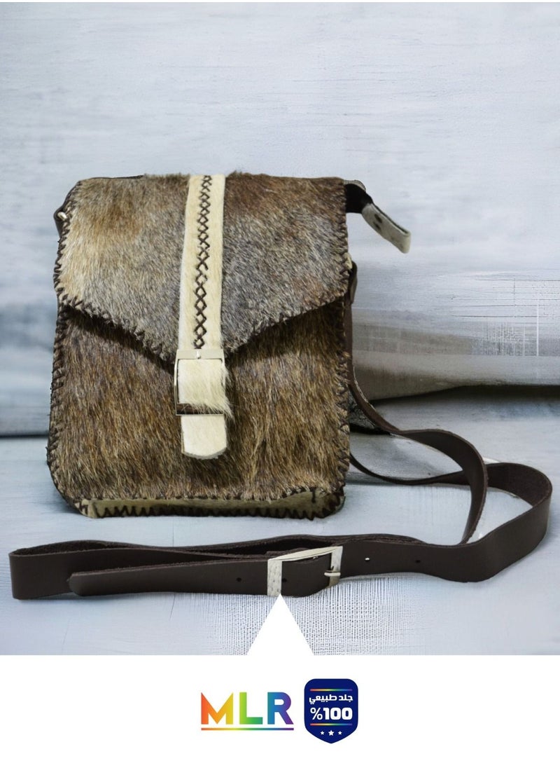 MLR - Handmade natural sheep fur bag for women, handmade, genuine leather - Image 1