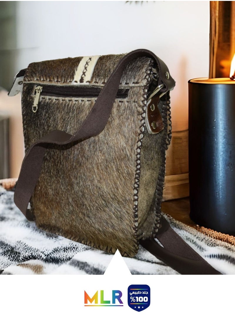 MLR - Handmade natural sheep fur bag for women, handmade, genuine leather - Image 1