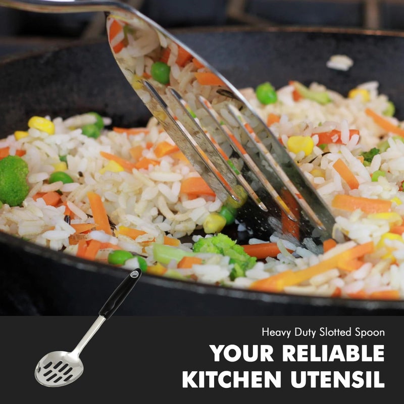 Chef Craft Select Slotted Spoon, 12 inch, Stainless Steel - Image 3