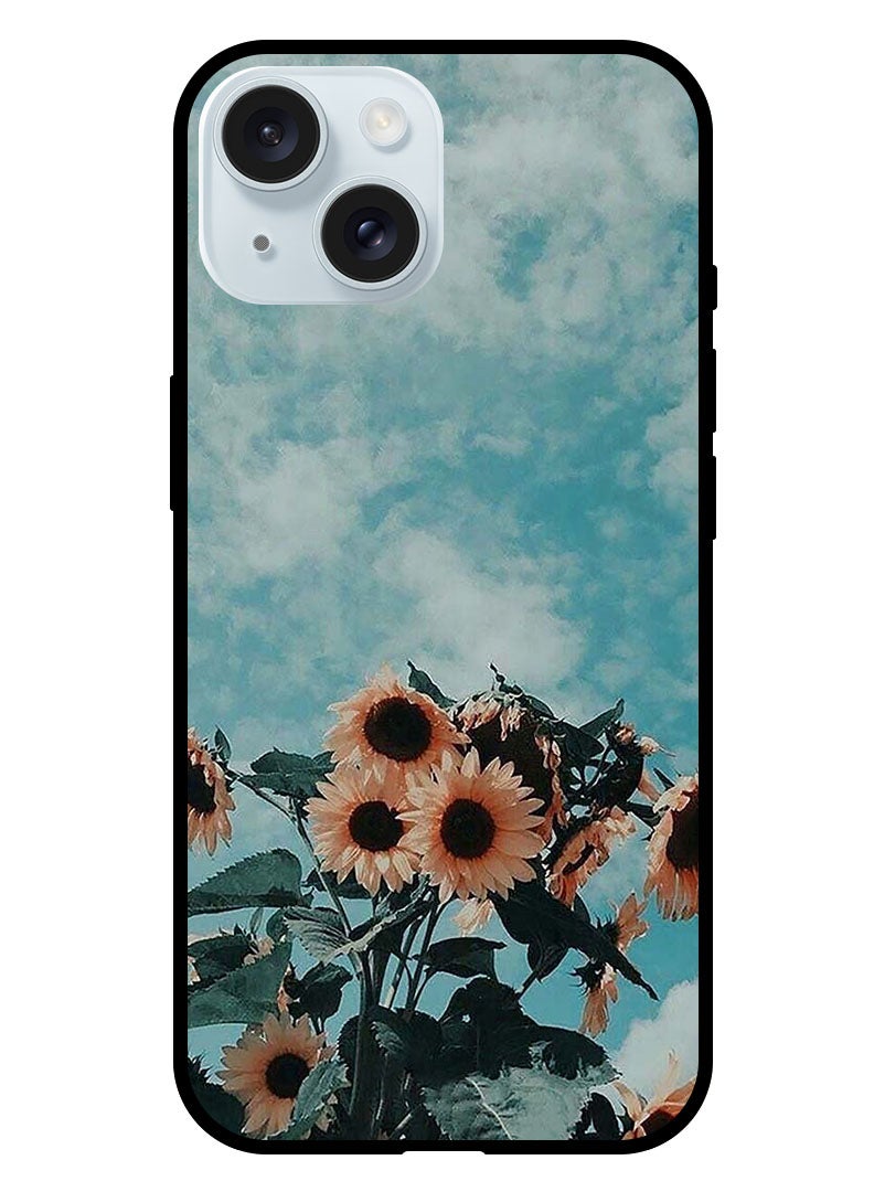 Theodor Protective Case Anti Scratch Shock Proof Bumper Cover For iPhone 15 Sunflower - Image 1