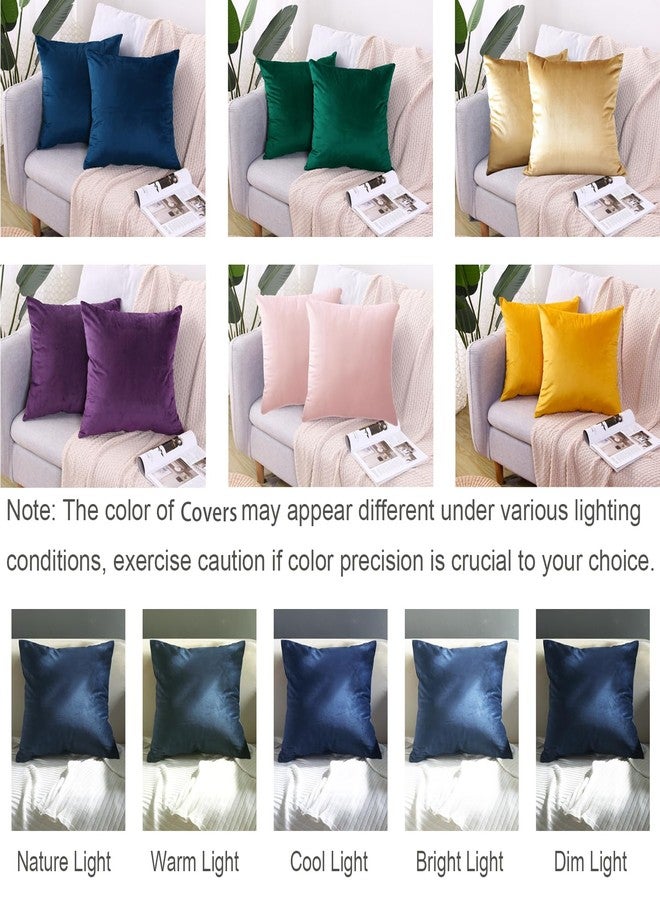 Hibate 2 Pack Soft Velvet Couch Throw Pillow Covers 18x18 Inch for Sofa Living Room Bedroom (Purple) - Image 5