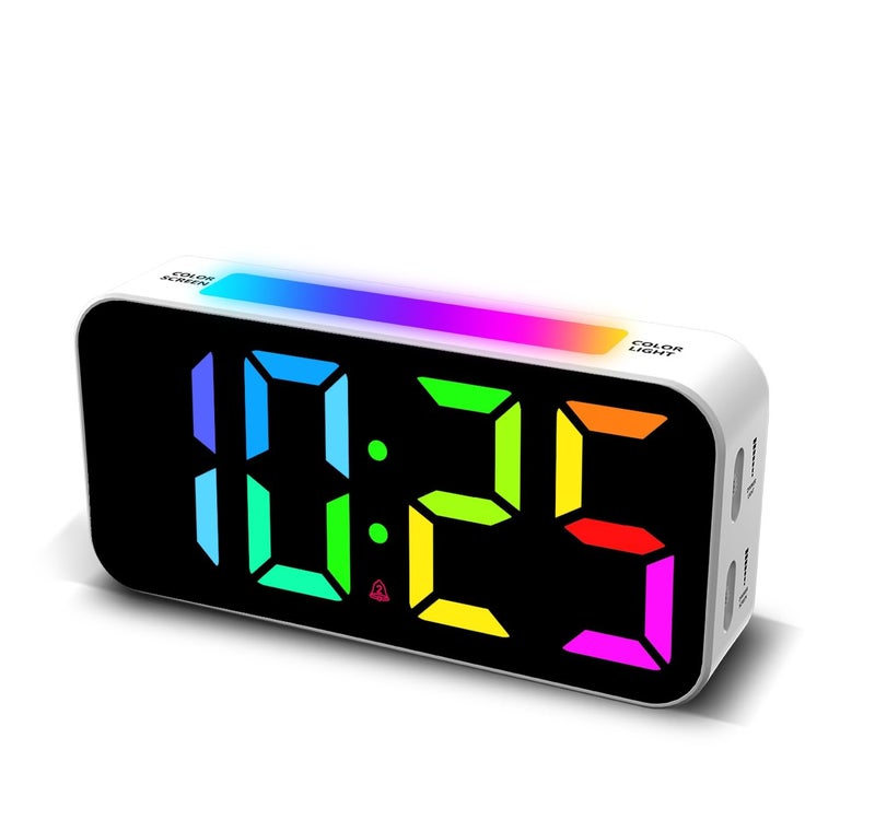Topski Loud Alarm Clocks for Bedrooms Heavy Sleepers, Digital Bedside Clock with Night Light, Large Display, Dual Alarm, Snooze, Dimmable for Kids Teens Boys Girls - Image 1