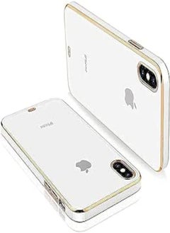 iPhone Xs Max Case for Girls Women,Cute Heart Luxury Bling Plating Soft Back Cover Raised Full Camera Protection Bumper Silicone Shockproof Case for iPhone Xs Max (white)