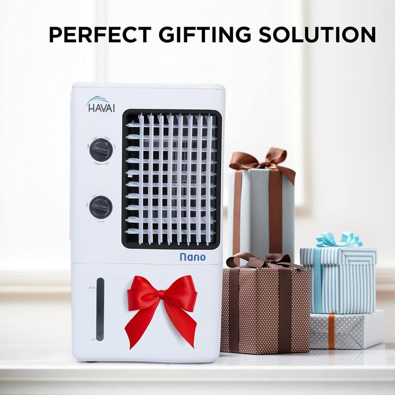 HAVAI HAVAI Nano Table Cooler Portable Cooler Vertical Blower Single Person Use7 Litre Tank Capacity Ice Box 2 Feet Air Throw 1 Year Warranty3 Speed Control White And Black  - Image 2