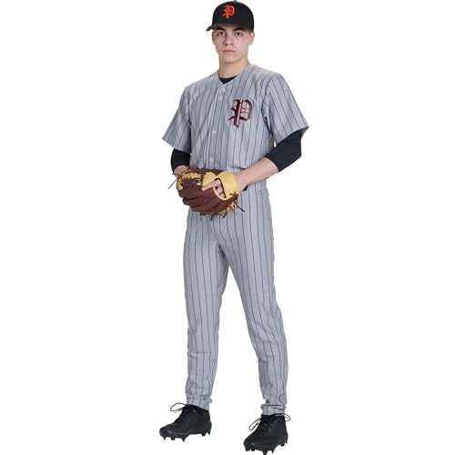 CHAMPRO Triple Crown 20 Tapered Bottom Baseball Pants with Pinstripes Adult Small White Black Pinstripes - Image 3