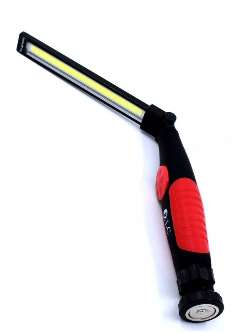 دي إل سي  مصباح عمل مرن قابل لإعادة الشحن بتقنية LED COB، مزود بقاعدة مغناطيسية دوارة ورأس قابل للطي والتعديل، يُشحن عبر منفذ USB، مصباح فحص محمول لإصلاح السيارات، مناسب لورش إصلاح السيارات، وورش الصيانة المنزلية، والاستخدام في حالات الطوارئ. - Image 3