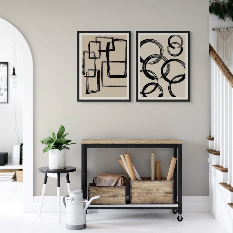 آرت دیکور  ديكور فني، طباعة بورتريه فنية جميلة مؤطرة، فن تجريدي حديث، عمل فني معاصر، مطبوعات تجريدية بسيطة، ديكور منزلي، غرفة معيشة، مكتب - Image 2