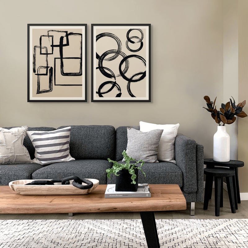 آرت دیکور  ديكور فني، طباعة بورتريه فنية جميلة مؤطرة، فن تجريدي حديث، عمل فني معاصر، مطبوعات تجريدية بسيطة، ديكور منزلي، غرفة معيشة، مكتب - Image 3