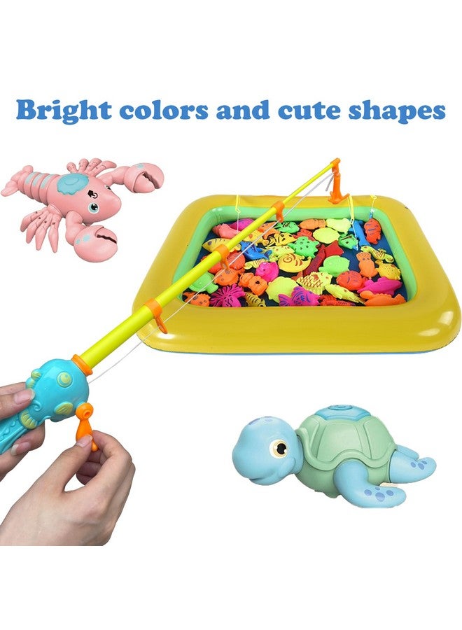 Timisea 6 Pcs Fishing Rod Pole Pool Toy,Fishing Bath Toys Game for Bath Time Carnival,Educational Learning Toys for Children Magnetic Fishing Rod Game - Image 5