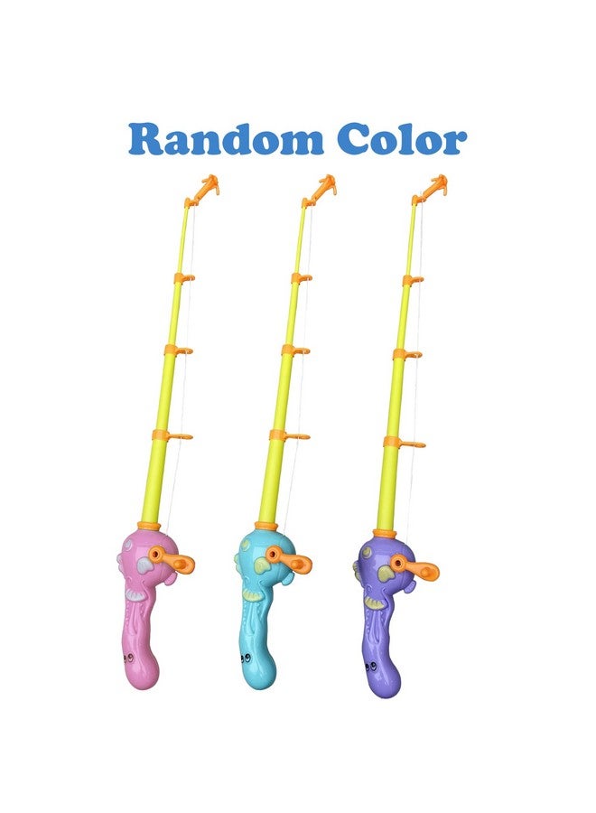 Timisea 6 Pcs Fishing Rod Pole Pool Toy,Fishing Bath Toys Game for Bath Time Carnival,Educational Learning Toys for Children Magnetic Fishing Rod Game - Image 4