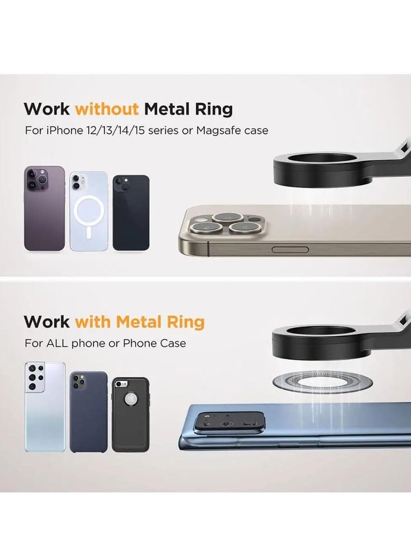 TIGER Ultra-Secure Magnetic Phone Mount for iPhone 16 Pro Max – 360° Rotatable Car & Airplane Holder | Flexible Travel Companion, Hands-Free Design for Easy Use | Universal Smartphone Compatibility - Image 5