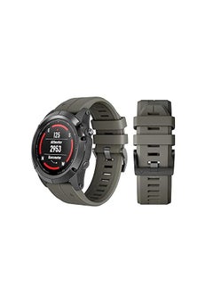 Dado Silicone Watch Strap 26 mm width for Garmin Fenix 7X | Fenix 6X | Fenix 5X | 5 Plus | Fenix 6X Pro | Fenix 3 | Fenix 3 HR | Descent MK1| D2 Delta PX Smartwatch Strap (Army Green)  - Image 3