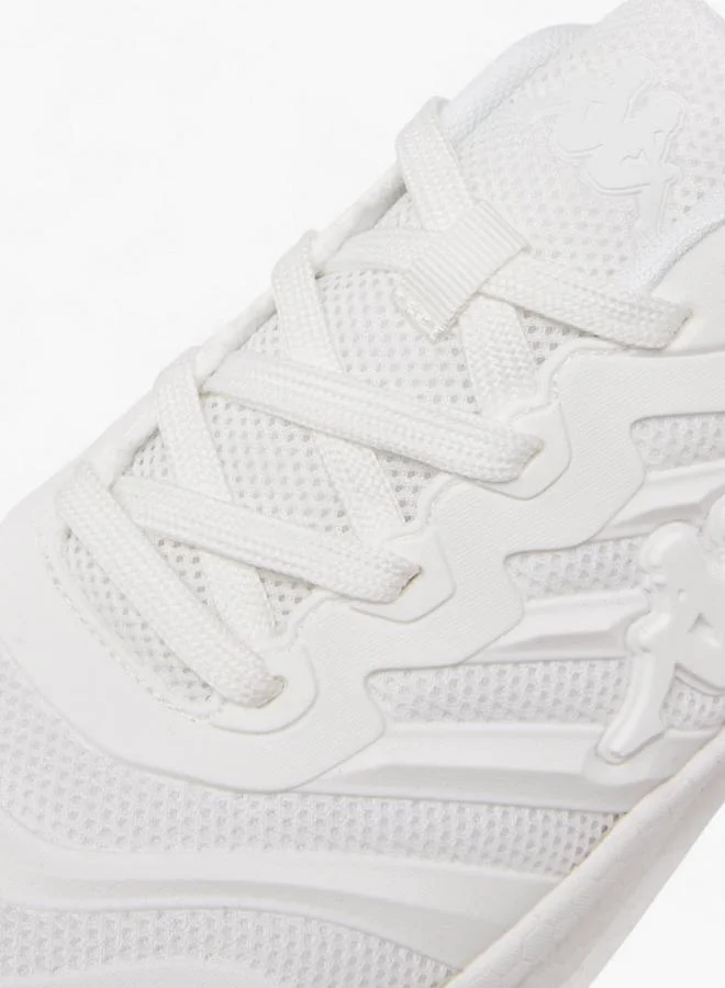 Kappa Men's Textured Lace-Up Sports Shoes with Pull Tab