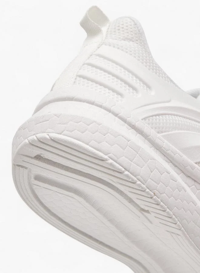 Kappa Men's Textured Lace-Up Sports Shoes with Pull Tab