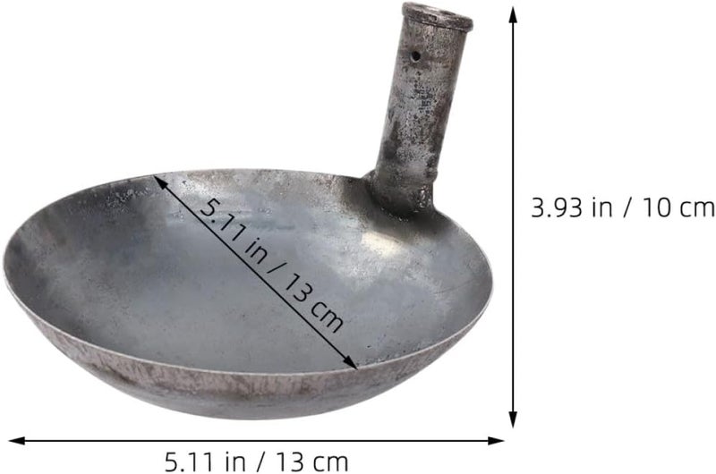 Cabilock Thickened Iron Water Scoop Ladle with Long Handle 13.5cm Sturdy Iron Scoop for Household Bathing, Gardening, and Industrial Use - Image 2