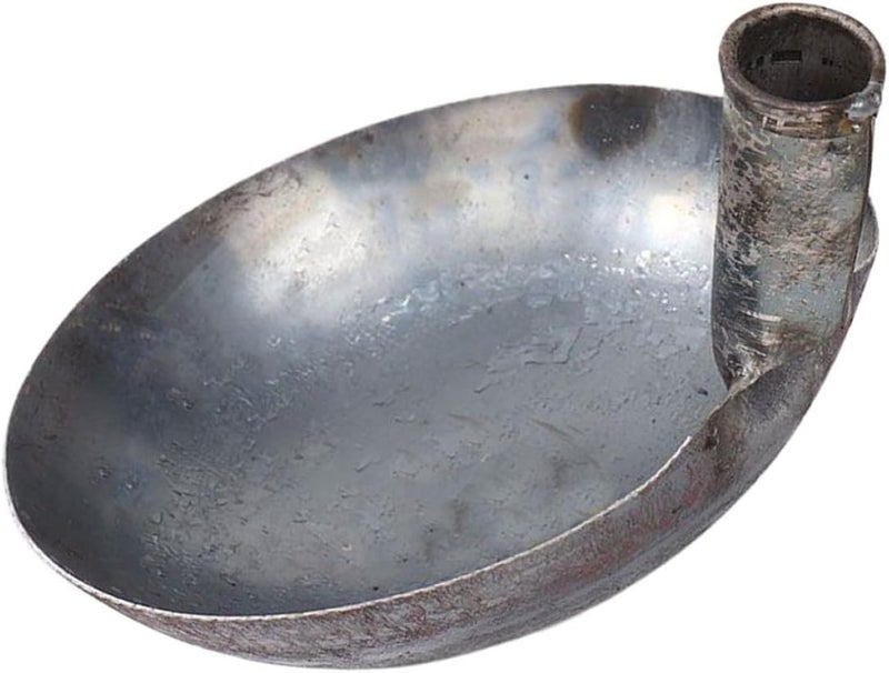 Cabilock Thickened Iron Water Scoop Ladle with Long Handle 13.5cm Sturdy Iron Scoop for Household Bathing, Gardening, and Industrial Use - Image 1