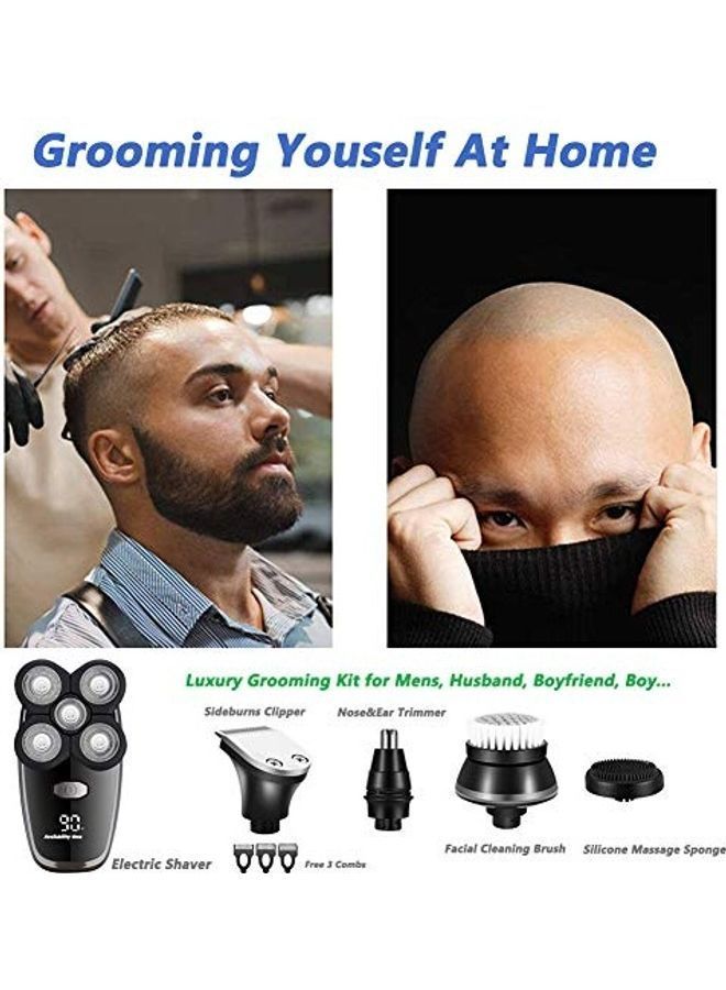 نيبمينينت ماكينة حلاقة كهربائية دوارة 5 في 1 أسود 5x11سم - Image 3