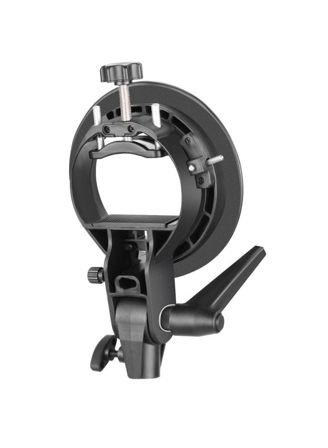 Neewer S Type Bracket Holder with Bowens Mount for Square Head Flash Speedlite Compatible with Godox AD200Pro NEEWER Z760 NW760 NW700 TT560 Q3, Large Handle, Umbrella Mount, ST-FS - Image 1
