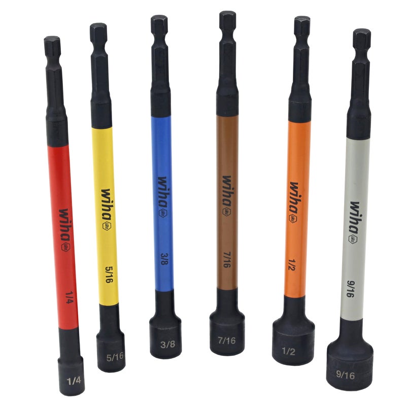 Wiha 70486 Color Coded Magnetic Nut Setter SAE 6 Pc. Set - Image 5