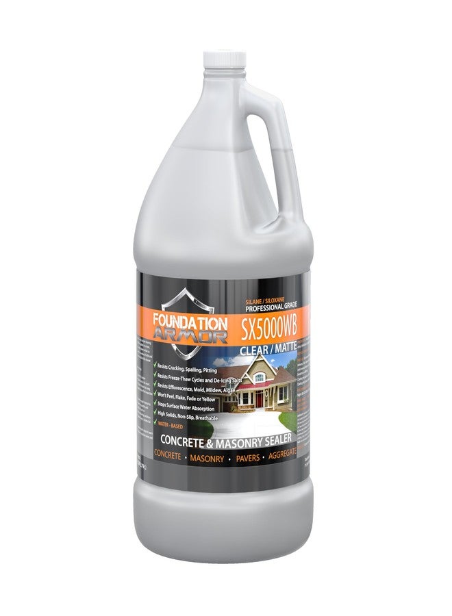 Foundation Armor 1-Gal. SX5000 WB DOT Approved Water Based Silane Siloxane Penetrating Concrete Sealer, Brick Sealer, and Paver Sealer - Image 1