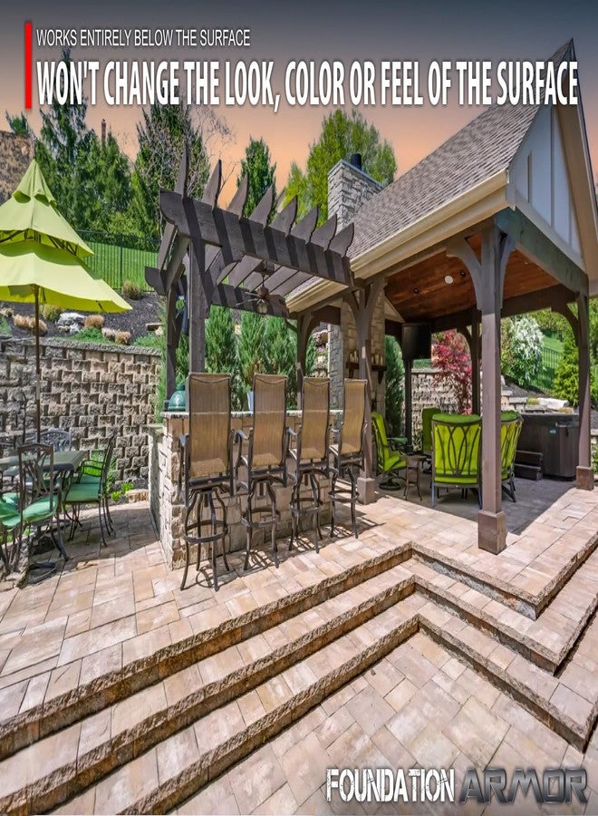 Foundation Armor 1-Gal. SX5000 WB DOT Approved Water Based Silane Siloxane Penetrating Concrete Sealer, Brick Sealer, and Paver Sealer - Image 3