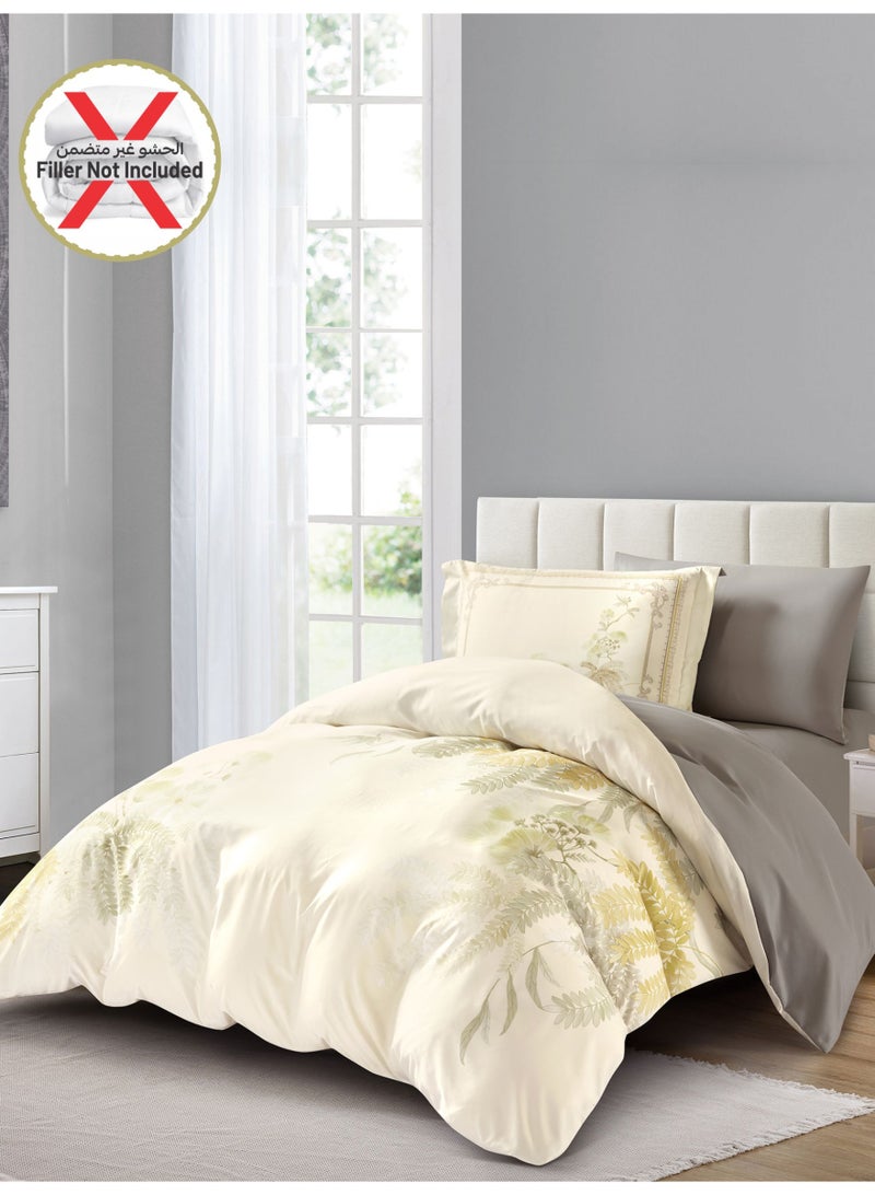 Donetella Digital Print Duvet cover Set,Queen Size Fits 150x200 cm - 4-Pcs Bed Set, ,Emirate Collection, Microfiber - 1 Duvet Cover, 1 Fitted Sheet, 1 Pillow Shams, 1 Pillowcases (Filler Not Include) - Image 2