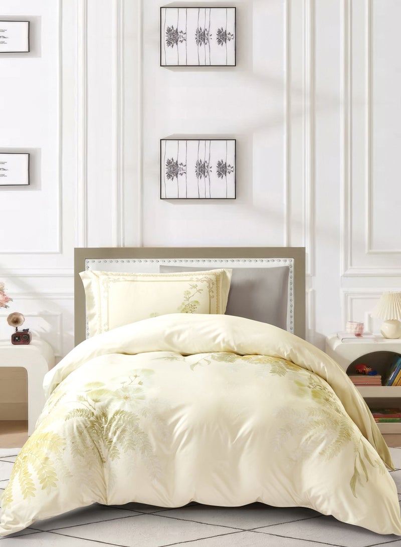 Donetella Digital Print Duvet cover Set,Queen Size Fits 150x200 cm - 4-Pcs Bed Set, ,Emirate Collection, Microfiber - 1 Duvet Cover, 1 Fitted Sheet, 1 Pillow Shams, 1 Pillowcases (Filler Not Include) - Image 1